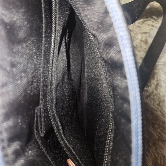 THE SAK Olvera Steal Blue Canvas Crossbody Bag Gray Blue Multi Pocket - Picture 12 of 16